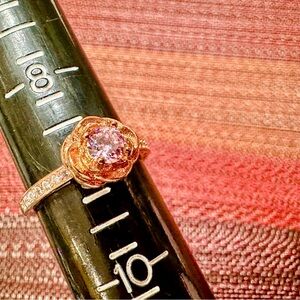 Fragrant Jewels Pink Stone Rose Gold Ring